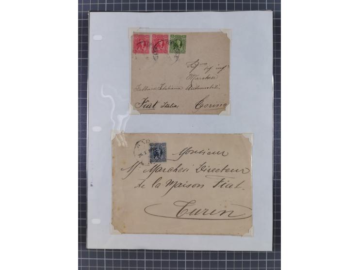 1891/1913, collection with 30 covers and cards, with many registered covers, postal stationeries with additional franking and