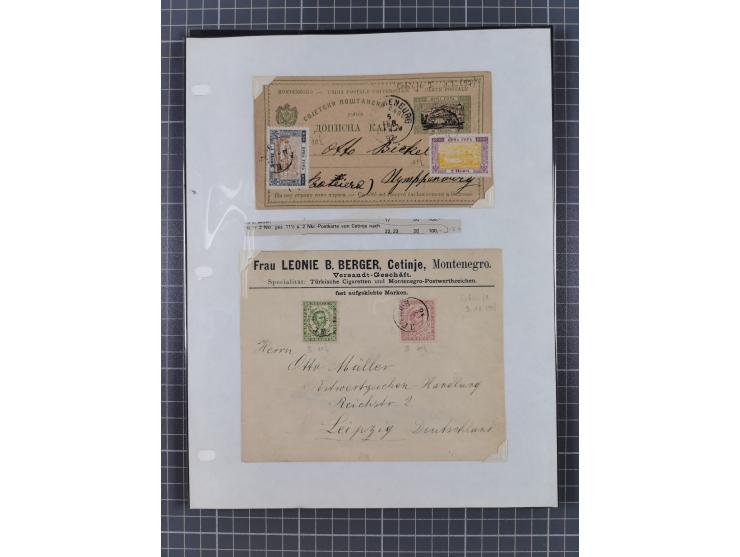 1891/1913, collection with 30 covers and cards, with many registered covers, postal stationeries with additional franking and