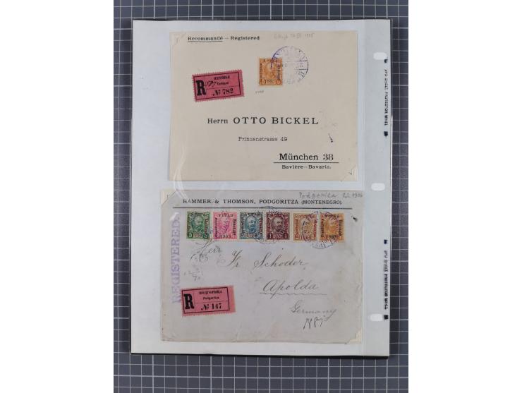 1891/1913, collection with 30 covers and cards, with many registered covers, postal stationeries with additional franking and
