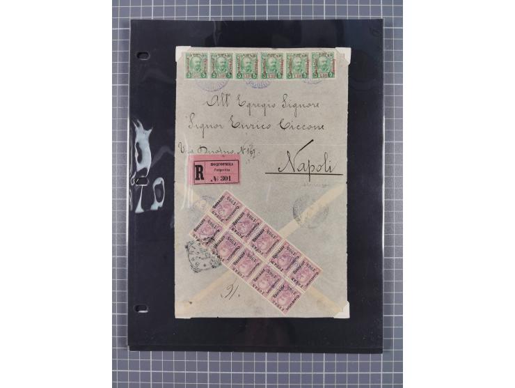1891/1913, collection with 30 covers and cards, with many registered covers, postal stationeries with additional franking and