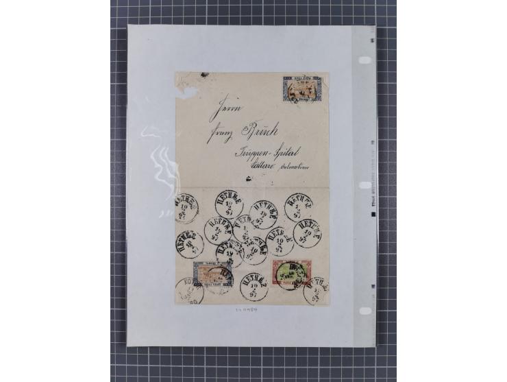 1891/1913, collection with 30 covers and cards, with many registered covers, postal stationeries with additional franking and