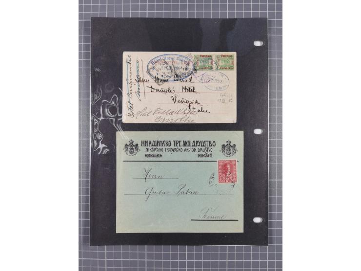 1891/1913, collection with 30 covers and cards, with many registered covers, postal stationeries with additional franking and