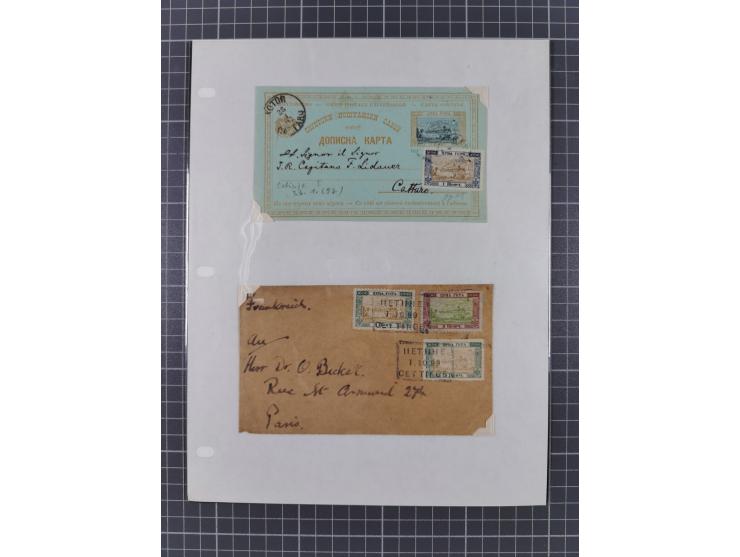 1891/1913, collection with 30 covers and cards, with many registered covers, postal stationeries with additional franking and