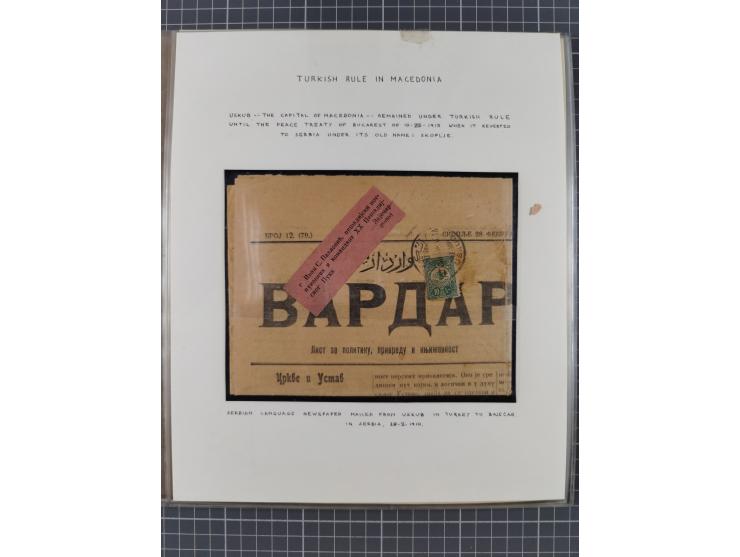 1822/1919, interesting collection Turkish, Austrian and Hungarian post offices in the Balkans from the pre-philatelic era wit