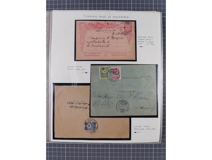 1822/1919, interesting collection Turkish, Austrian and Hungarian post offices in the Balkans from the pre-philatelic era wit