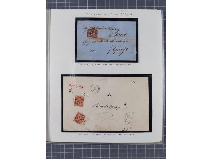 1822/1919, interesting collection Turkish, Austrian and Hungarian post offices in the Balkans from the pre-philatelic era wit