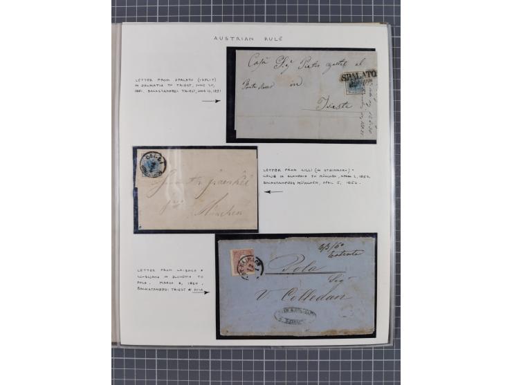 1822/1919, interesting collection Turkish, Austrian and Hungarian post offices in the Balkans from the pre-philatelic era wit