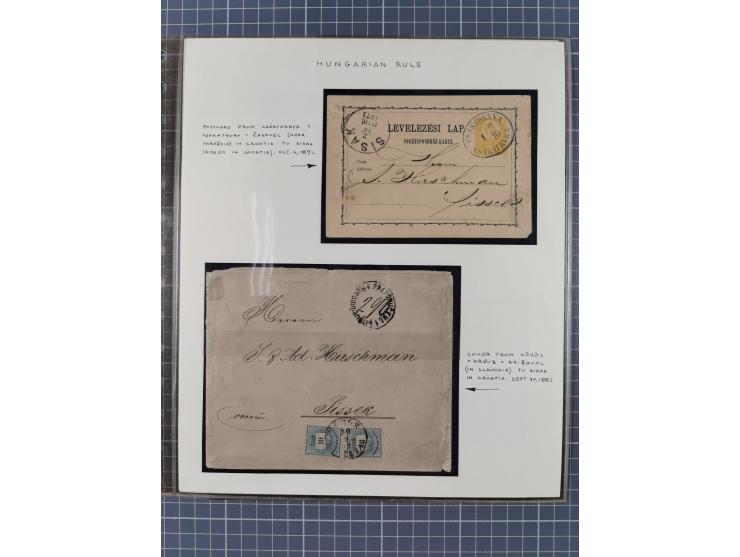 1822/1919, interesting collection Turkish, Austrian and Hungarian post offices in the Balkans from the pre-philatelic era wit