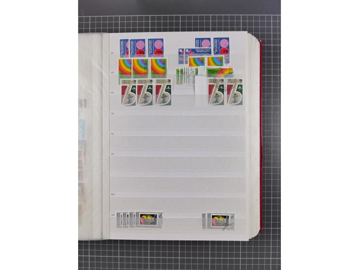 1974/99, Large stock in album, mainly mint never hinged, including blocks of four and part sheets, miniature sheets and in so