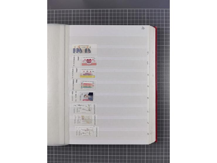 1974/99, Large stock in album, mainly mint never hinged, including blocks of four and part sheets, miniature sheets and in so