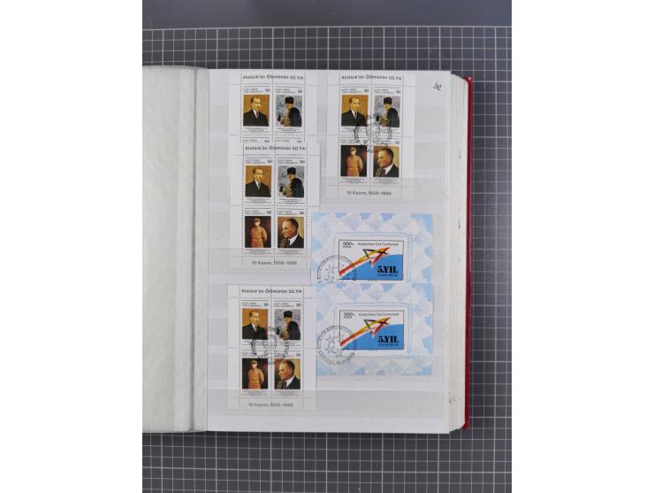 1974/99, Large stock in album, mainly mint never hinged, including blocks of four and part sheets, miniature sheets and in so