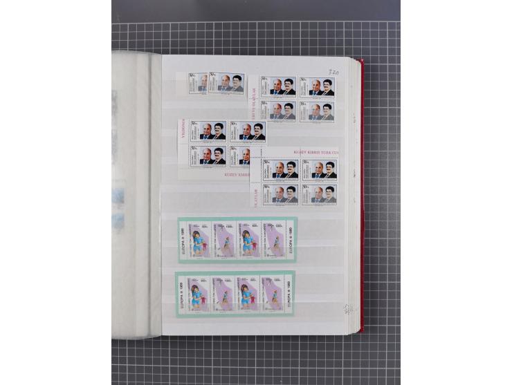 1974/99, Large stock in album, mainly mint never hinged, including blocks of four and part sheets, miniature sheets and in so