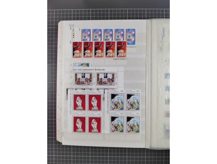 1974/99, Large stock in album, mainly mint never hinged, including blocks of four and part sheets, miniature sheets and in so