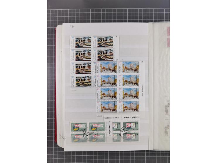 1974/99, Large stock in album, mainly mint never hinged, including blocks of four and part sheets, miniature sheets and in so