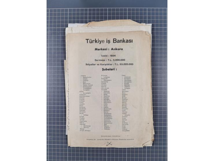 1900/30, hundreds of revenues on documents mainly cancelled with all arabic ottoman cancellations.
