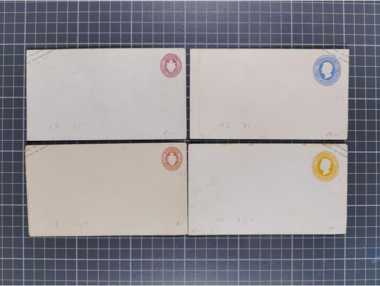 1859/67, 35 ungebrauchte und 45 gebrauchte Ganzsachen, fast nur verschiedene, dabei diverse Zufrankaturen und gebrauchte Groß