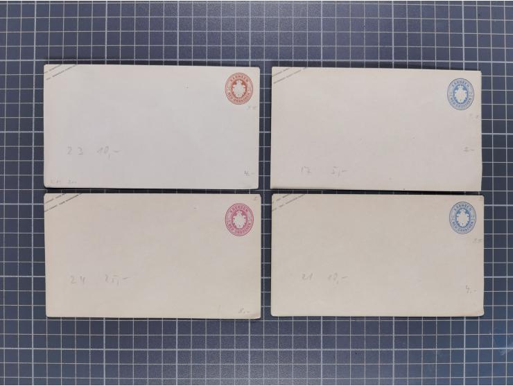 1859/67, 35 ungebrauchte und 45 gebrauchte Ganzsachen, fast nur verschiedene, dabei diverse Zufrankaturen und gebrauchte Groß