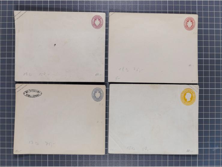 1859/67, 35 ungebrauchte und 45 gebrauchte Ganzsachen, fast nur verschiedene, dabei diverse Zufrankaturen und gebrauchte Groß