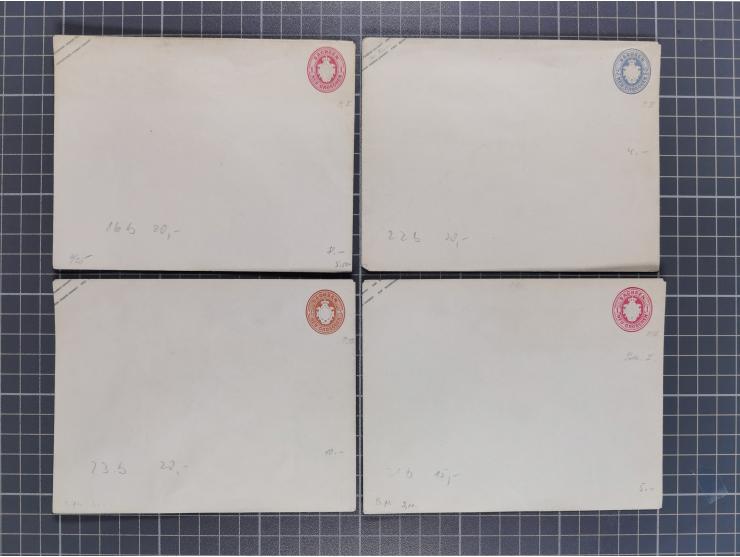 1859/67, 35 ungebrauchte und 45 gebrauchte Ganzsachen, fast nur verschiedene, dabei diverse Zufrankaturen und gebrauchte Groß