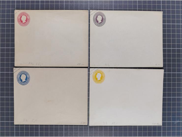 1859/67, 35 ungebrauchte und 45 gebrauchte Ganzsachen, fast nur verschiedene, dabei diverse Zufrankaturen und gebrauchte Groß