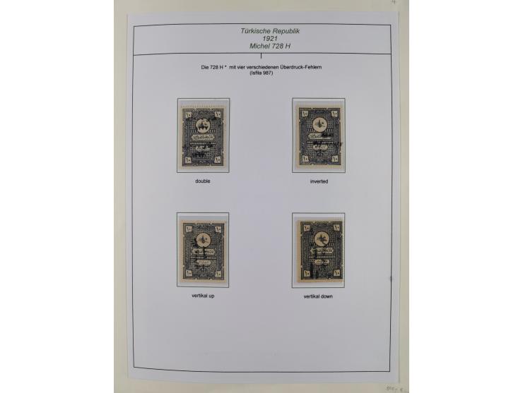 1920/69, mostly unused/mint and cancelled collection ‘Republic of Turkey’ in album with some better and complete issues Angor