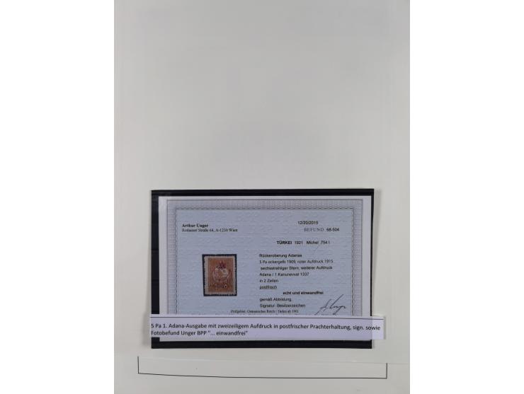 1920/69, mostly unused/mint and cancelled collection ‘Republic of Turkey’ in album with some better and complete issues Angor