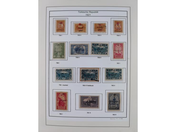 1920/69, mostly unused/mint and cancelled collection ‘Republic of Turkey’ in album with some better and complete issues Angor