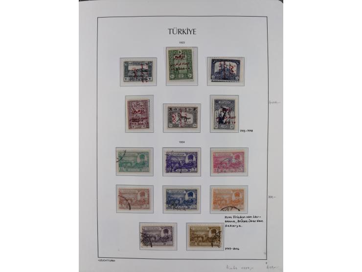 1920/69, mostly unused/mint and cancelled collection ‘Republic of Turkey’ in album with some better and complete issues Angor