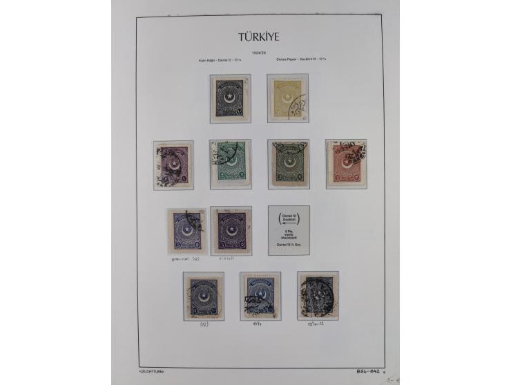 1920/69, mostly unused/mint and cancelled collection ‘Republic of Turkey’ in album with some better and complete issues Angor