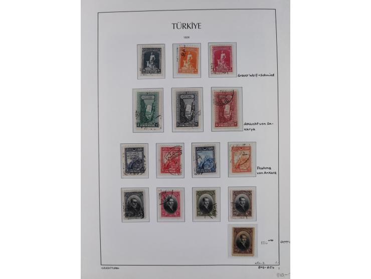 1920/69, mostly unused/mint and cancelled collection ‘Republic of Turkey’ in album with some better and complete issues Angor