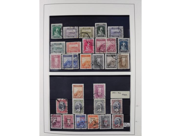 1920/69, mostly unused/mint and cancelled collection ‘Republic of Turkey’ in album with some better and complete issues Angor