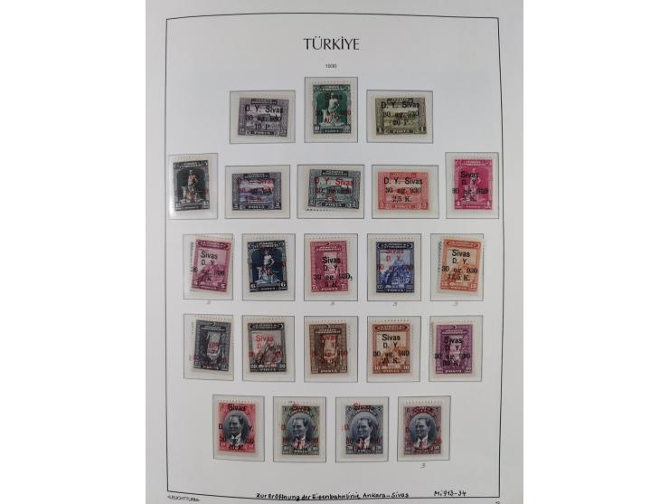 1920/69, mostly unused/mint and cancelled collection ‘Republic of Turkey’ in album with some better and complete issues Angor