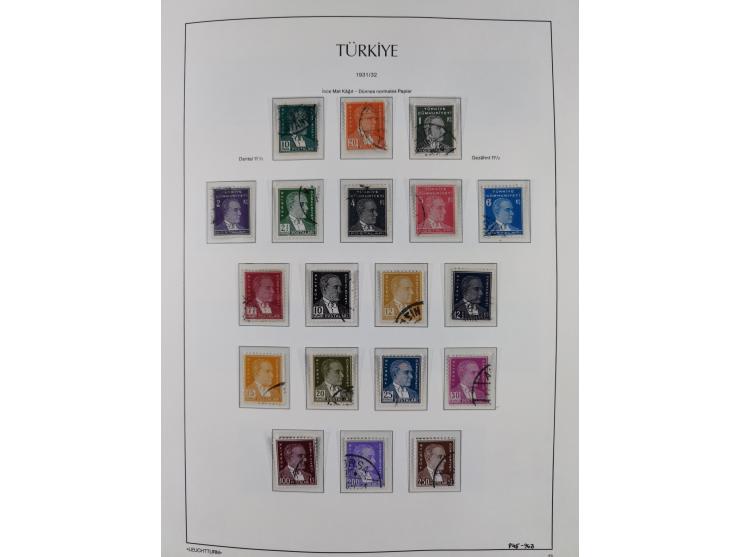 1920/69, mostly unused/mint and cancelled collection ‘Republic of Turkey’ in album with some better and complete issues Angor