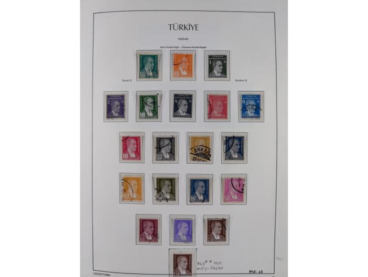 1920/69, mostly unused/mint and cancelled collection ‘Republic of Turkey’ in album with some better and complete issues Angor