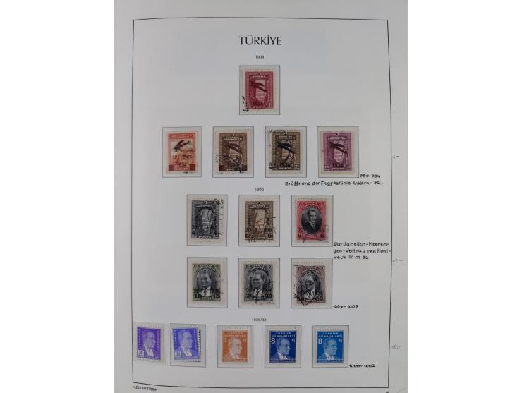 1920/69, mostly unused/mint and cancelled collection ‘Republic of Turkey’ in album with some better and complete issues Angor