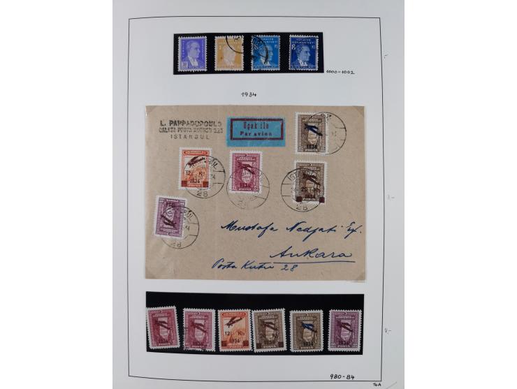 1920/69, mostly unused/mint and cancelled collection ‘Republic of Turkey’ in album with some better and complete issues Angor