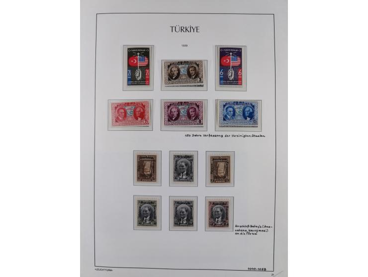 1920/69, mostly unused/mint and cancelled collection ‘Republic of Turkey’ in album with some better and complete issues Angor