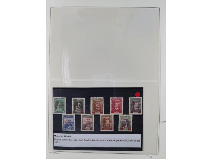 1920/69, mostly unused/mint and cancelled collection ‘Republic of Turkey’ in album with some better and complete issues Angor