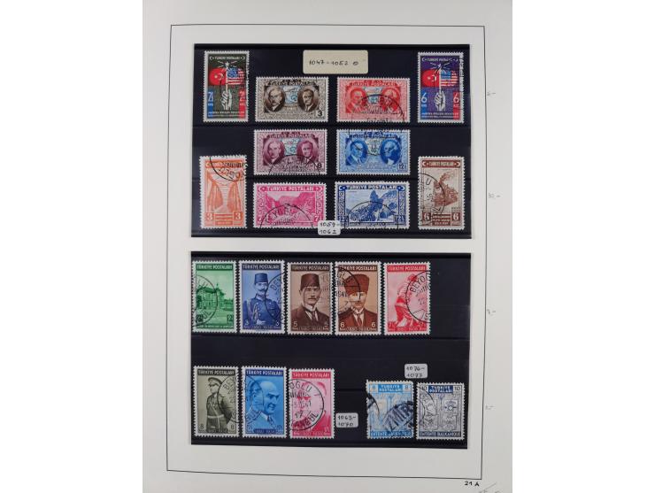 1920/69, mostly unused/mint and cancelled collection ‘Republic of Turkey’ in album with some better and complete issues Angor