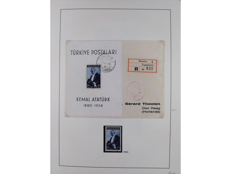 1920/69, mostly unused/mint and cancelled collection ‘Republic of Turkey’ in album with some better and complete issues Angor