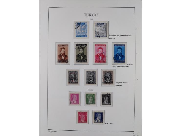 1920/69, mostly unused/mint and cancelled collection ‘Republic of Turkey’ in album with some better and complete issues Angor