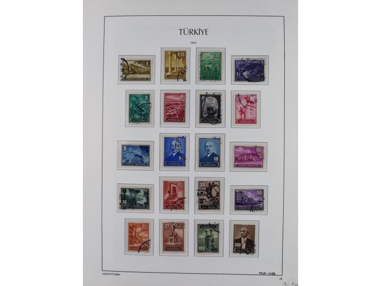 1920/69, mostly unused/mint and cancelled collection ‘Republic of Turkey’ in album with some better and complete issues Angor