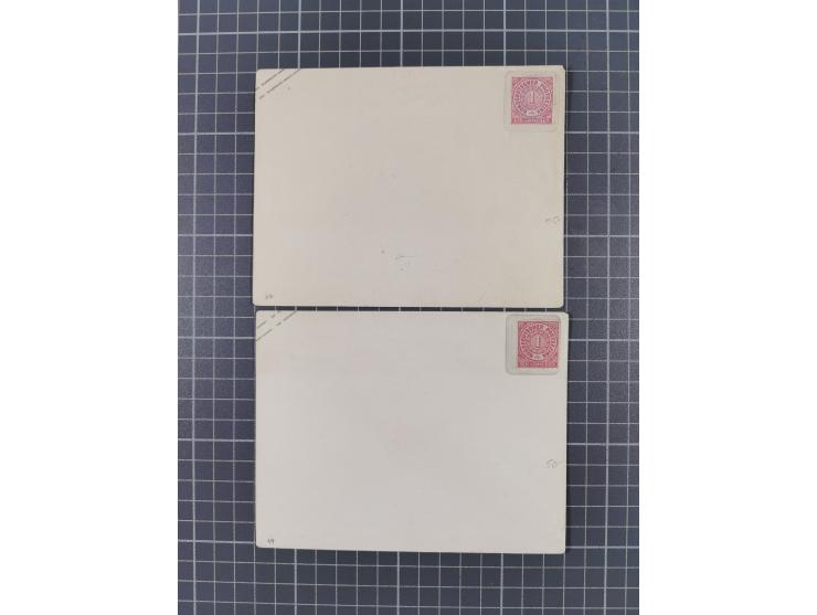 1868, Aufbrauchsumschläge Sachsen, 17 ungebrauchte und 10 gebrauchte Umschläge, fast alle verschieden; wenige etwas fehlerhaf