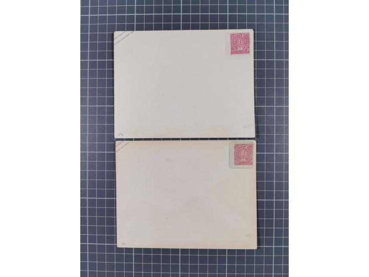 1868, Aufbrauchsumschläge Sachsen, 17 ungebrauchte und 10 gebrauchte Umschläge, fast alle verschieden; wenige etwas fehlerhaf