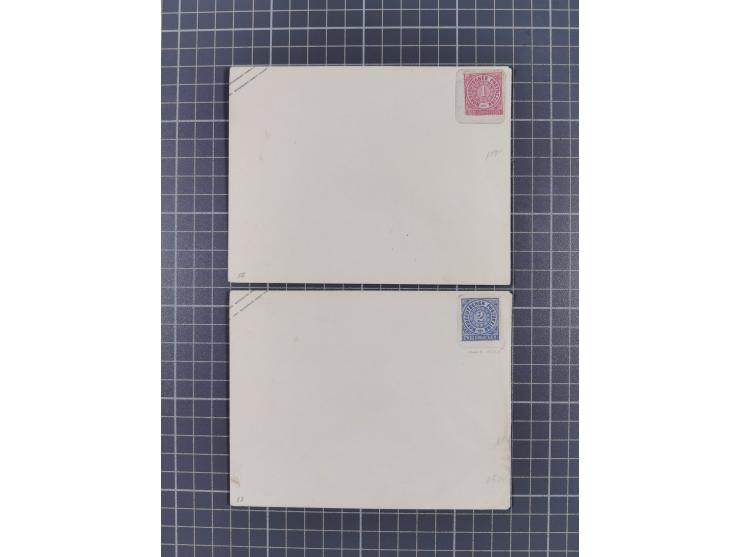 1868, Aufbrauchsumschläge Sachsen, 17 ungebrauchte und 10 gebrauchte Umschläge, fast alle verschieden; wenige etwas fehlerhaf