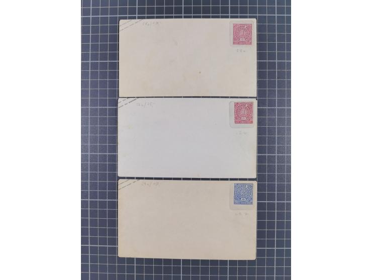 1868, Aufbrauchsumschläge Sachsen, 17 ungebrauchte und 10 gebrauchte Umschläge, fast alle verschieden; wenige etwas fehlerhaf