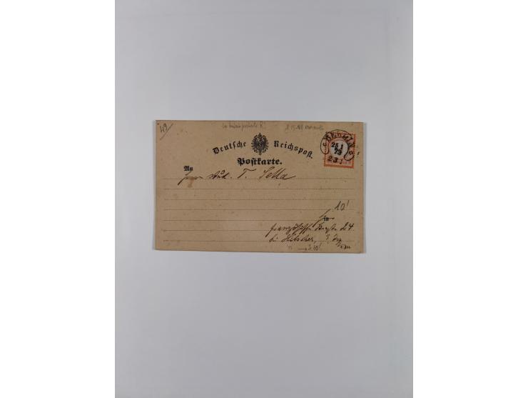 1872/74, interessante gestempelte Sammlung mit vielen Briefstücken, bessere Stempel inkl. Bahnpost und ca. fast 50 frankierte