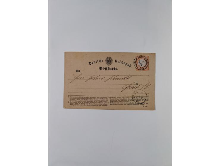 1872/74, interessante gestempelte Sammlung mit vielen Briefstücken, bessere Stempel inkl. Bahnpost und ca. fast 50 frankierte