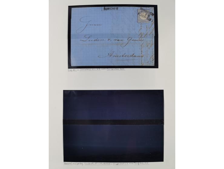 1872/74, interessante gestempelte Sammlung mit vielen Briefstücken, bessere Stempel inkl. Bahnpost und ca. fast 50 frankierte