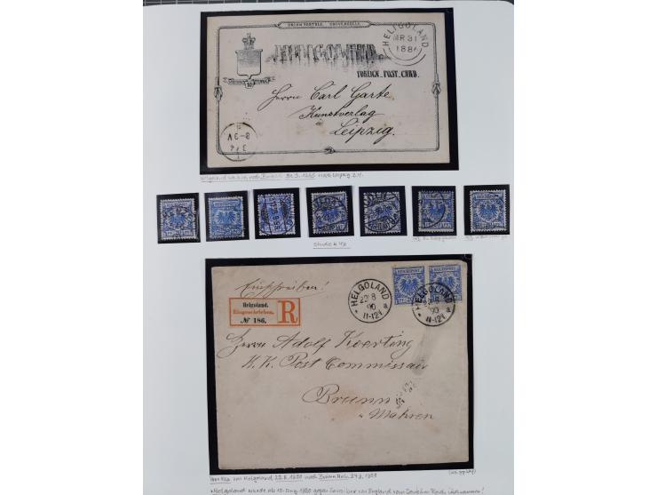 1890/1900, Krone/Adler, ca. 60 Briefe, Karten und Ganzsachen mit interessanten Stempeln, Frankaturen und Destinationen, dabei